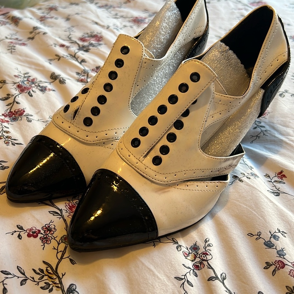 Never Worn - Size 9 - Funtasma Black/white tuxedo heels.